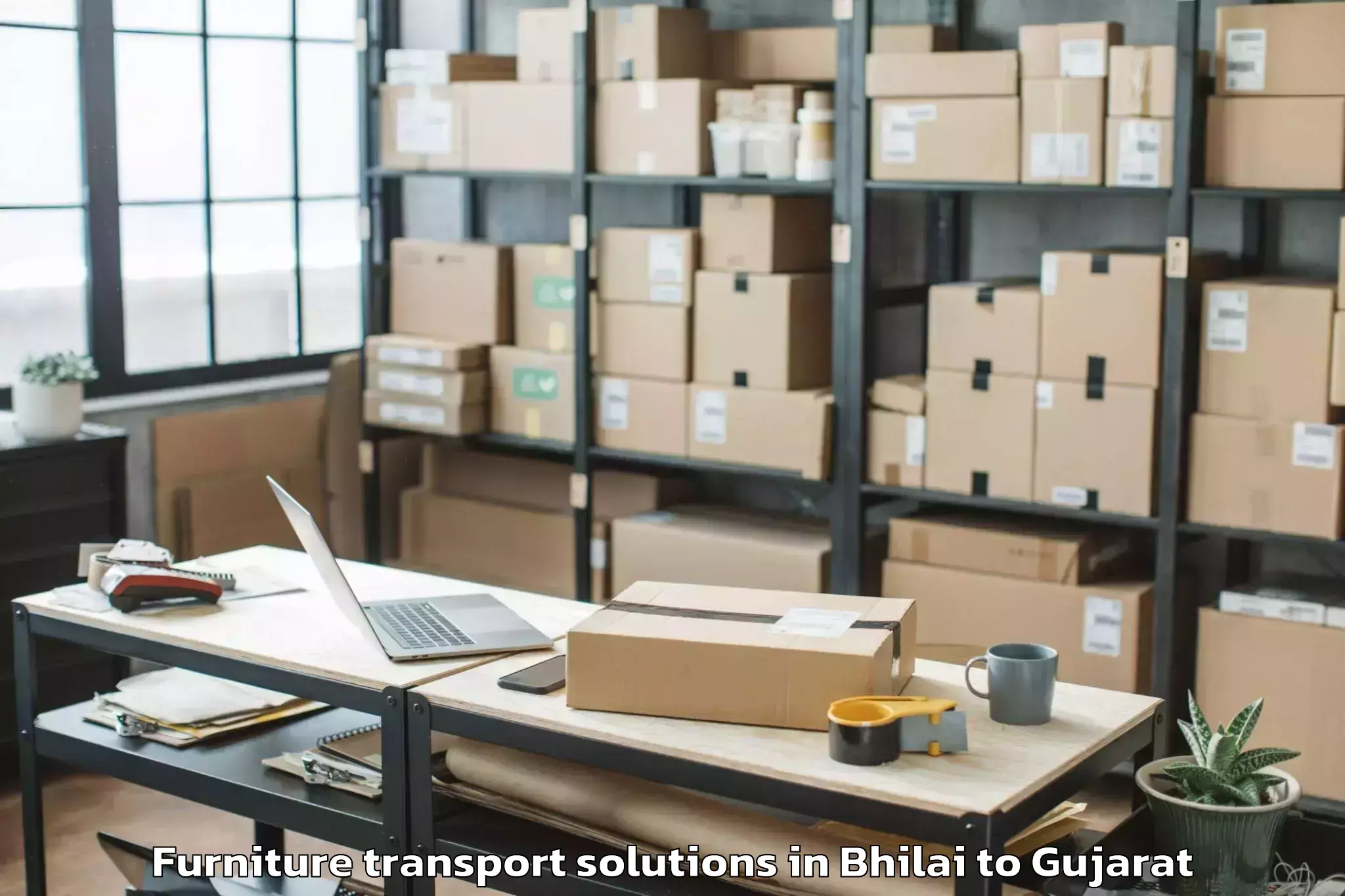 Affordable Bhilai to Dhoraji Furniture Transport Solutions